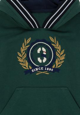 Erkek Çocuk Koyu Yeşil Kapüşonlu Sweatshirt - 50290759040