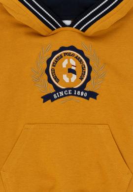 Erkek Çocuk Hardal Kapüşonlu Sweatshirt - 50290759046