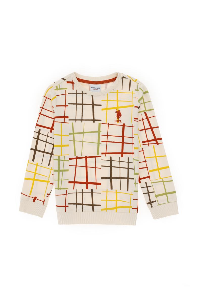 Erkek Çocuk Krem Bisiklet Yaka Sweatshirt - 50290661018