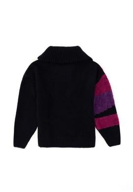 Kız Çocuk Lacivert Fermuarlı Kazak - 50293090002