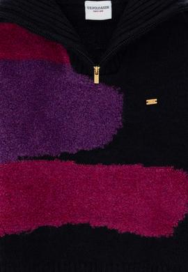 Kız Çocuk Lacivert Fermuarlı Kazak - 50293090002