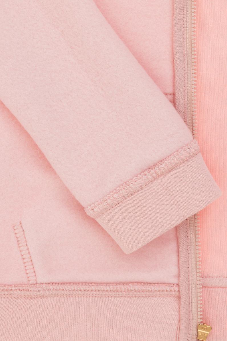 Kız Çocuk Toz Pembe Fermuarlı Basic Sweatshirt