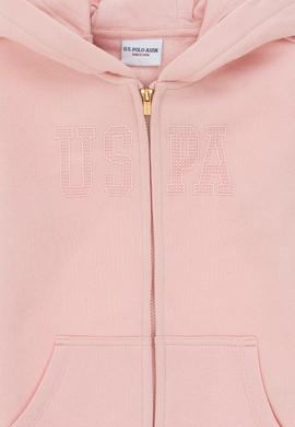 Kız Çocuk Toz Pembe Fermuarlı Basic Sweatshirt - 50297507009
