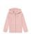 Kız Çocuk Toz Pembe Fermuarlı Basic Sweatshirt