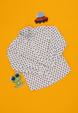 Erkek Çocuk Krem Uzun Kollu Gömlek - 50293508001