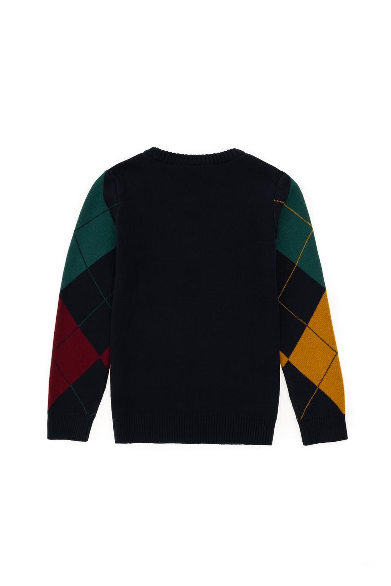 Erkek Çocuk Lacivert Bisiklet Yaka Kazak - 50293061016