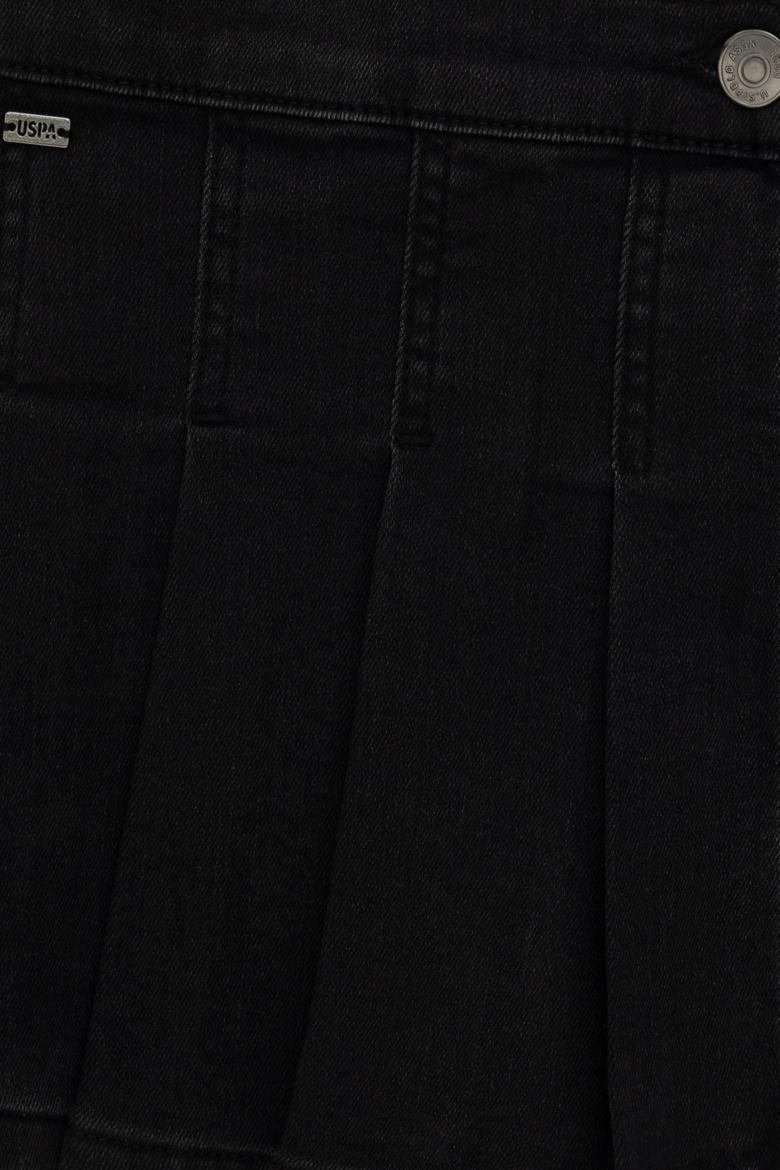 Kız Çocuk Siyah Jean Şort Etek - 50298209005