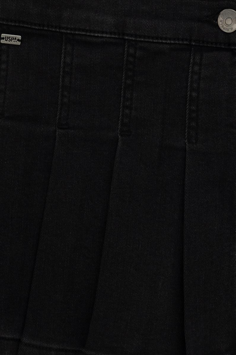 Kız Çocuk Siyah Jean Şort Etek