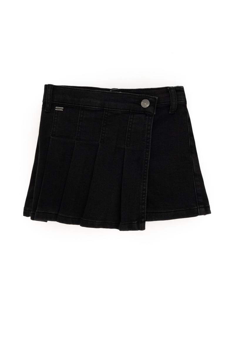 Kız Çocuk Siyah Jean Şort Etek