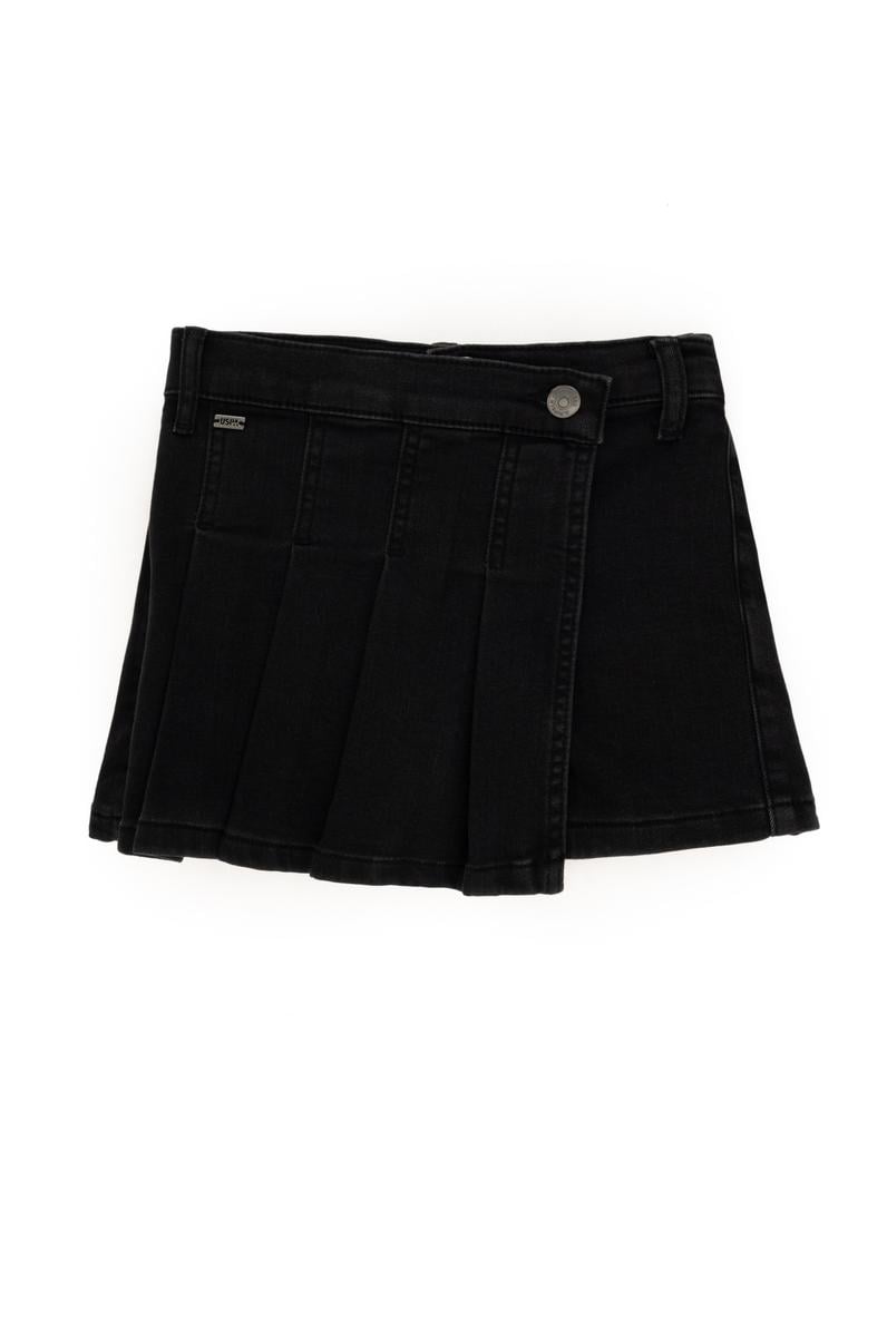 Kız Çocuk Siyah Jean Şort Etek