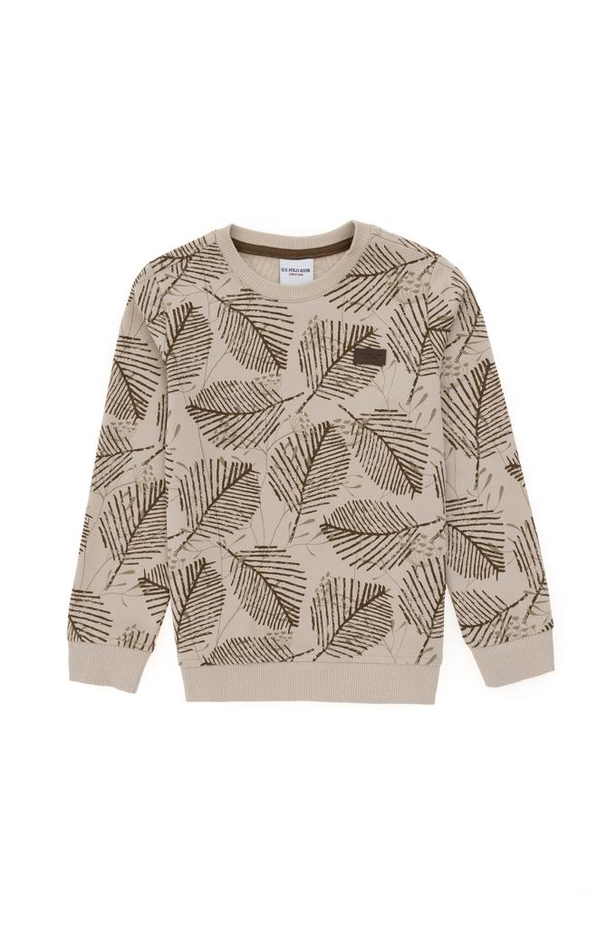 Erkek Çocuk Camel Bisiklet Yaka Sweatshirt