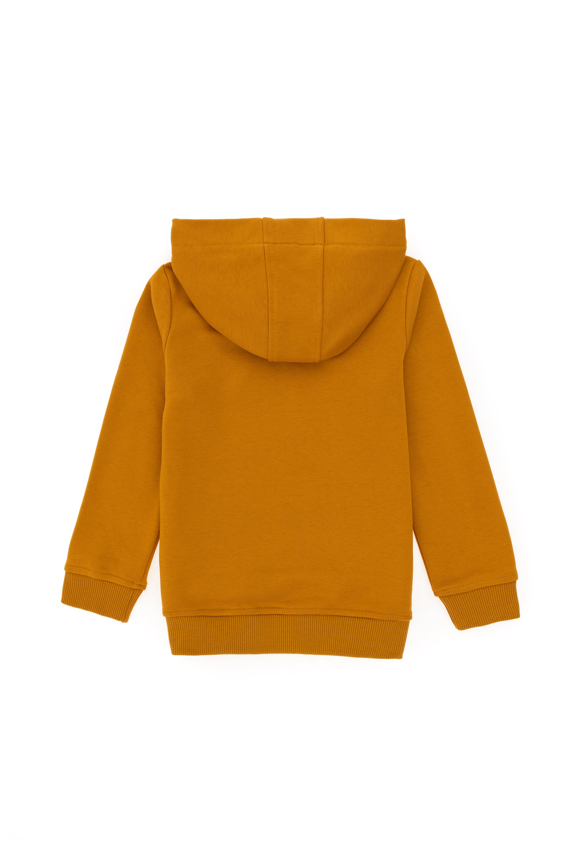 Erkek Çocuk Hardal Basic Kapüşonlu Sweatshirt - Image 2