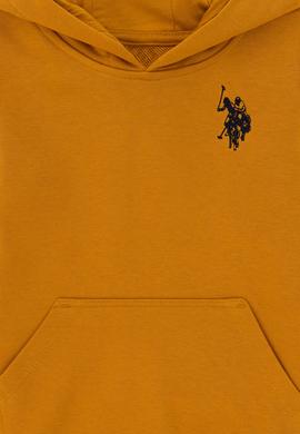 Erkek Çocuk Hardal Basic Kapüşonlu Sweatshirt - 50289134038