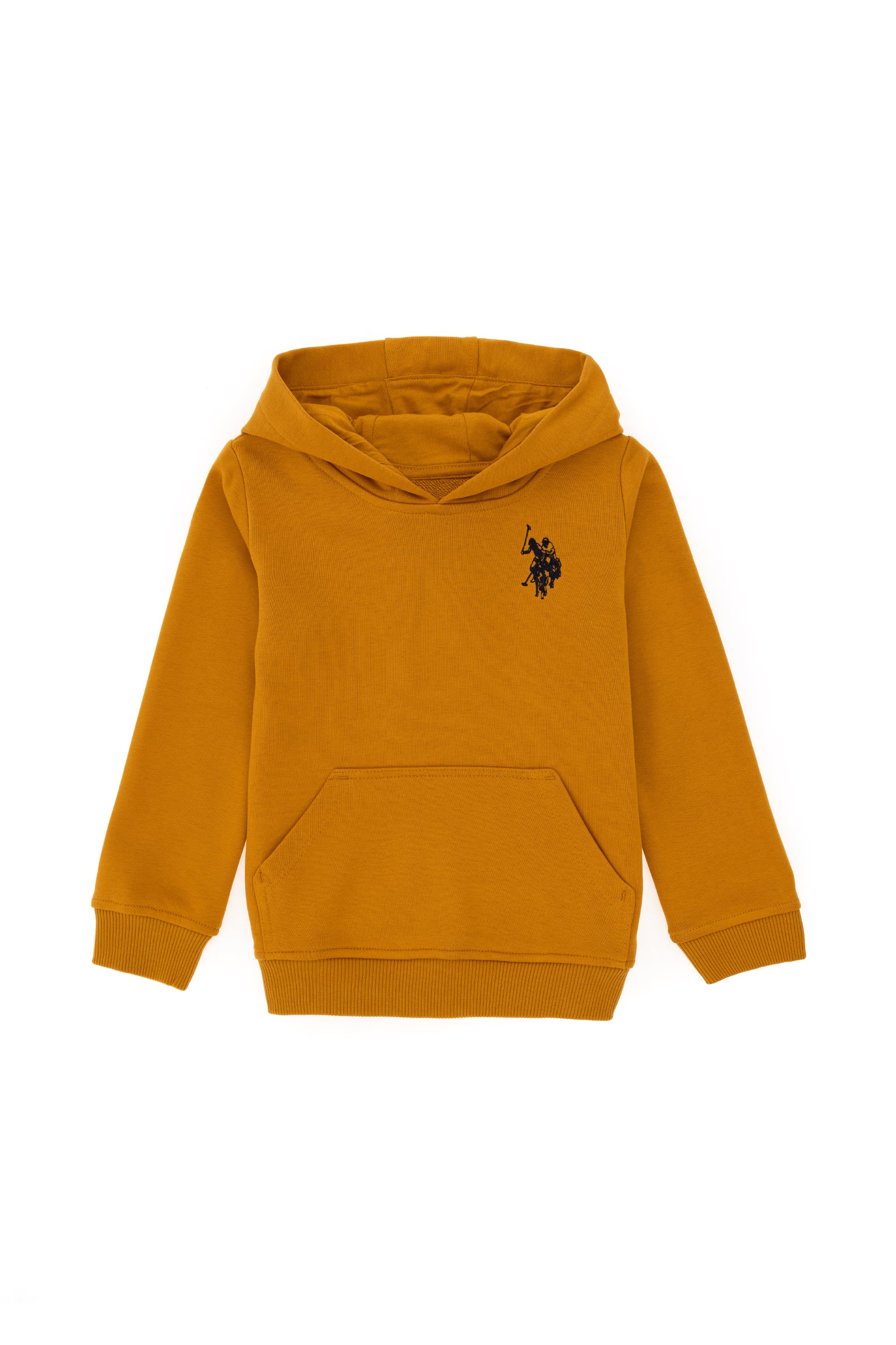 Erkek Çocuk Hardal Basic Kapüşonlu Sweatshirt - Image 1