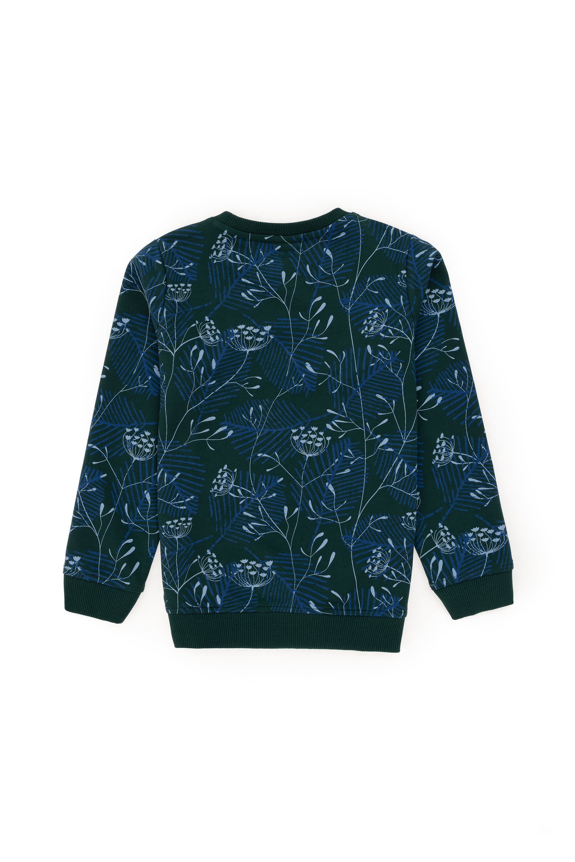 Erkek Çocuk Koyu Yeşil Bisiklet Yaka Sweatshirt