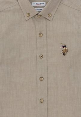 Erkek Çocuk Haki Uzun Kollu Basic Gömlek - 50295663028