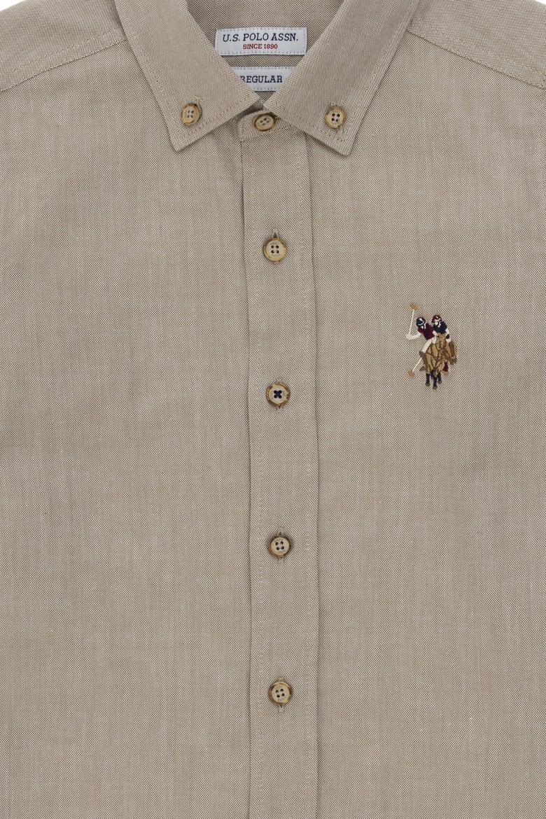 Erkek Çocuk Haki Uzun Kollu Basic Gömlek - 50295663028