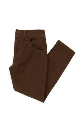 Erkek Çocuk Kahverengi Kanvas Slim Fit Pantolon - 50293975068