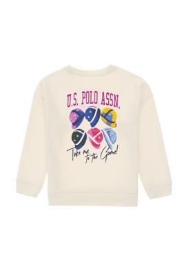 Kız Çocuk Krem Bisiklet Yaka Sweatshirt - 50290704004