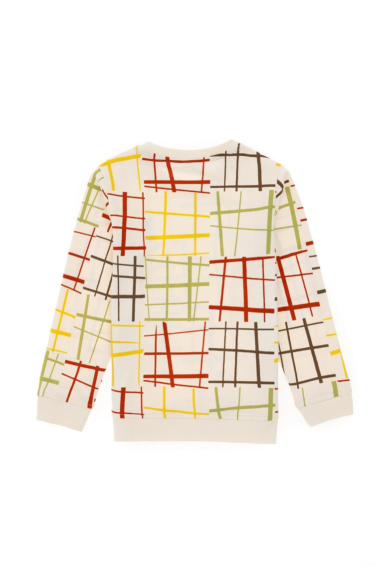 Erkek Çocuk Krem Bisiklet Yaka Sweatshirt - 50290661018