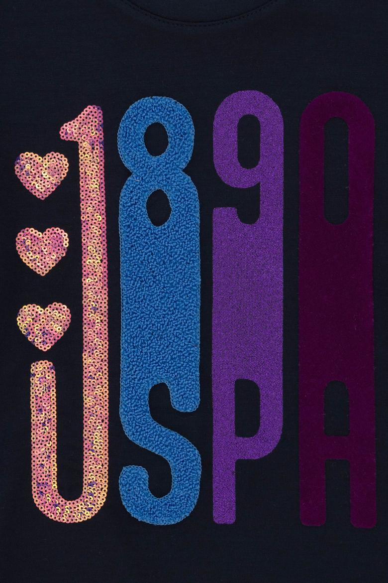 Kız Çocuk Lacivert Bisiklet Yaka Sweatshirt - 50290709005