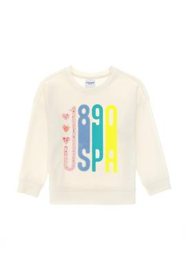 Kız Çocuk Krem Bisiklet Yaka Sweatshirt - 50290709013