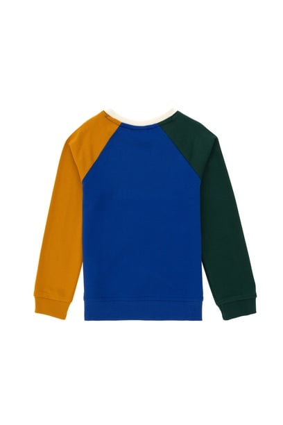 Erkek Çocuk Saks Bisiklet Yaka Sweatshirt