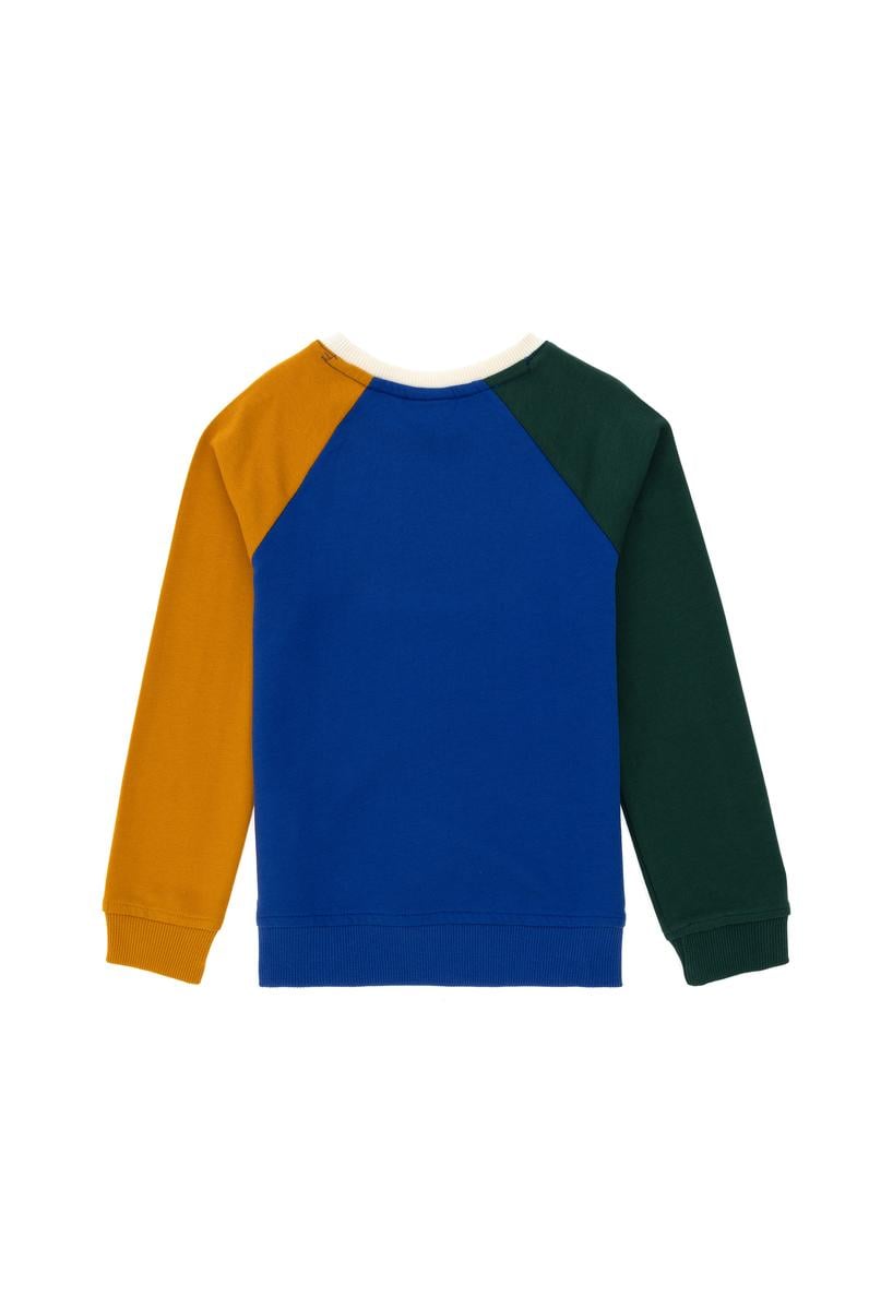 Erkek Çocuk Saks Bisiklet Yaka Sweatshirt