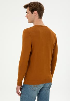 Erkek Slim Fit Bisiklet Yaka Coconut Kazak - 50293042017