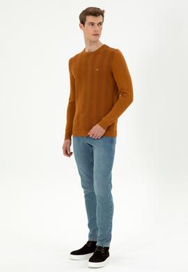 Erkek Slim Fit Bisiklet Yaka Coconut Kazak - 50293042017