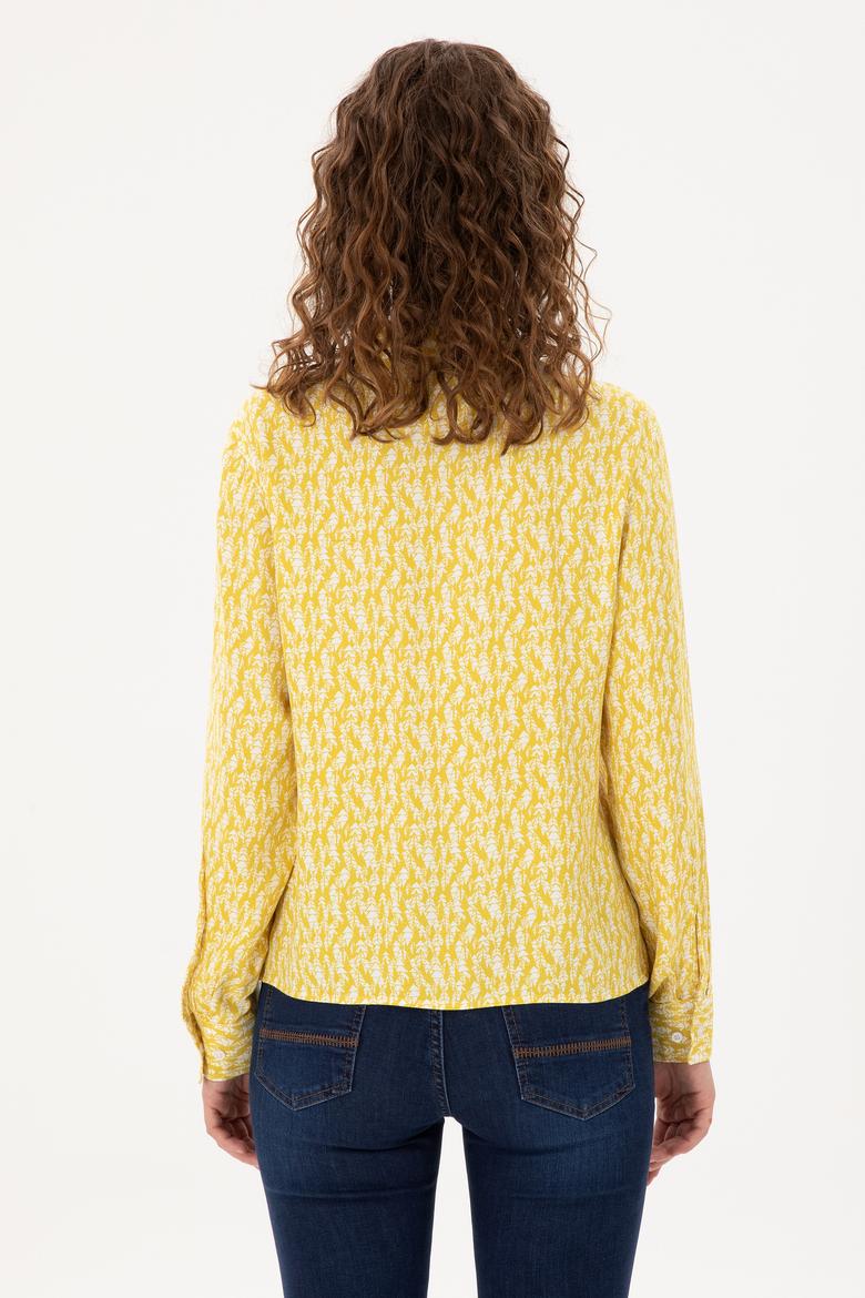 Kadın Sarı Uzun Kollu Gömlek - 50291102021