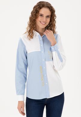 Kadın Açık Mavi Uzun Kollu Gömlek - 50291078005