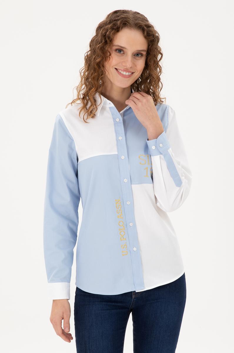 Kadın Açık Mavi Uzun Kollu Gömlek