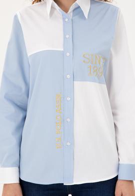 Kadın Açık Mavi Uzun Kollu Gömlek - 50291078005