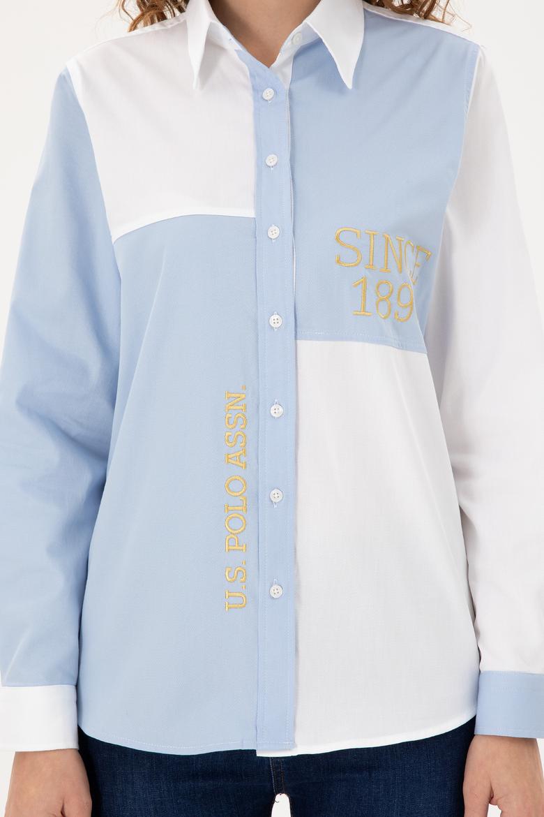 Kadın Açık Mavi Uzun Kollu Gömlek - 50291078005