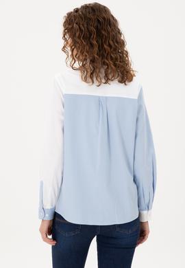 Kadın Açık Mavi Uzun Kollu Gömlek - 50291078005