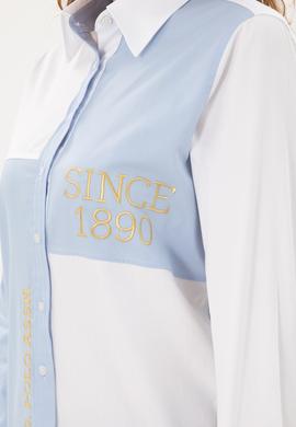 Kadın Açık Mavi Uzun Kollu Gömlek - 50291078005