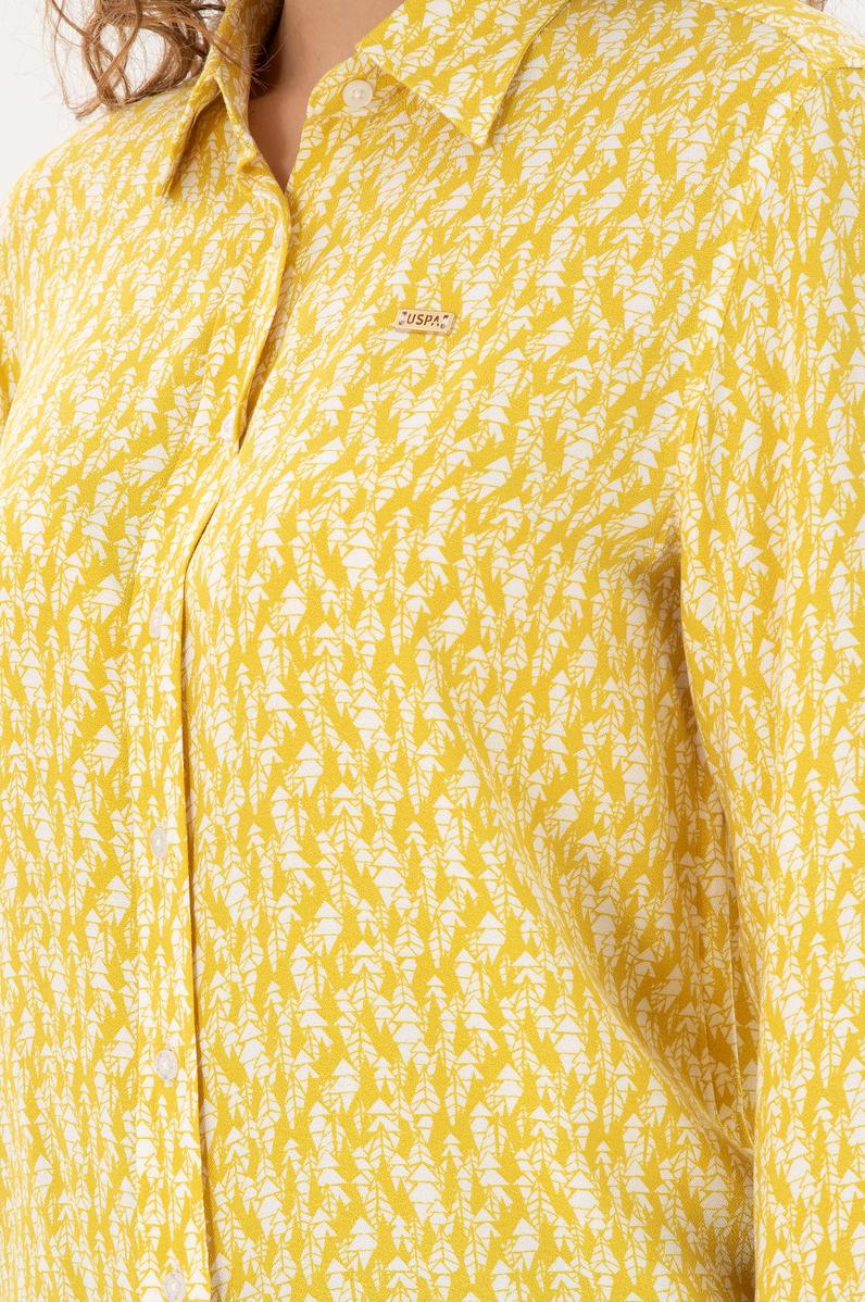 Kadın Sarı Uzun Kollu Gömlek