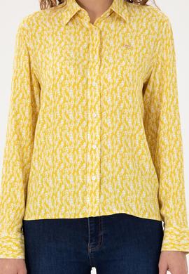 Kadın Sarı Uzun Kollu Gömlek - 50291102021