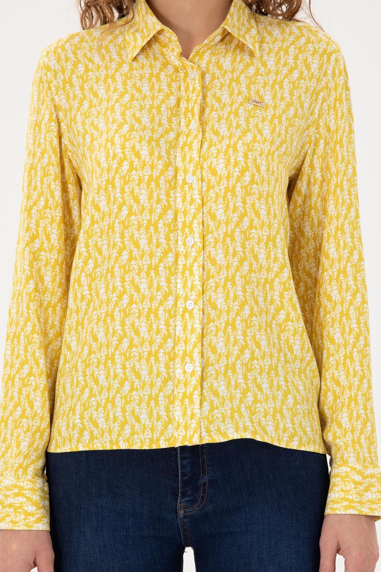 Kadın Sarı Uzun Kollu Gömlek - 50291102021