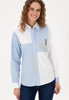Kadın Açık Mavi Uzun Kollu Gömlek - 50291078005