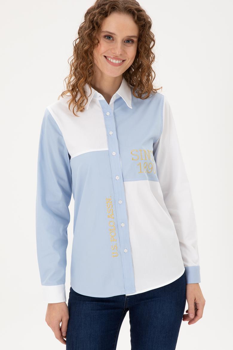 Kadın Açık Mavi Uzun Kollu Gömlek - 50291078005