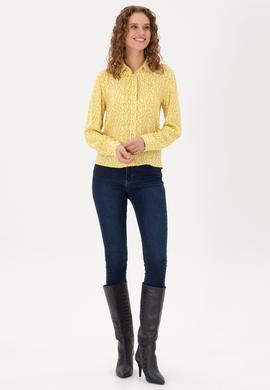 Kadın Sarı Uzun Kollu Gömlek - 50291102021