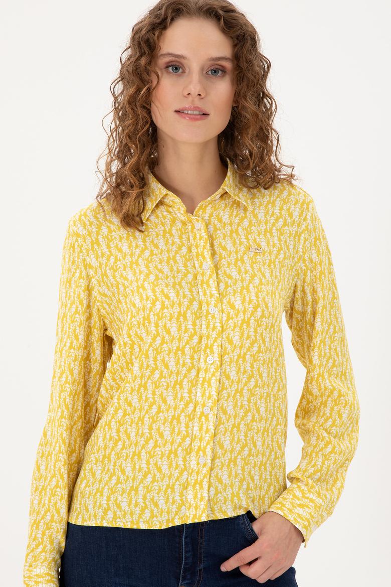 Kadın Sarı Uzun Kollu Gömlek - 50291102021