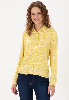 Kadın Sarı Uzun Kollu Gömlek - 50291102021