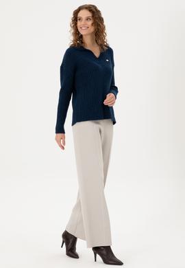 Kadın Taş Loose Fit Triko Pantolon - 50293068019