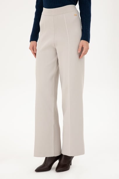 Kadın Taş Loose Fit Triko Pantolon
