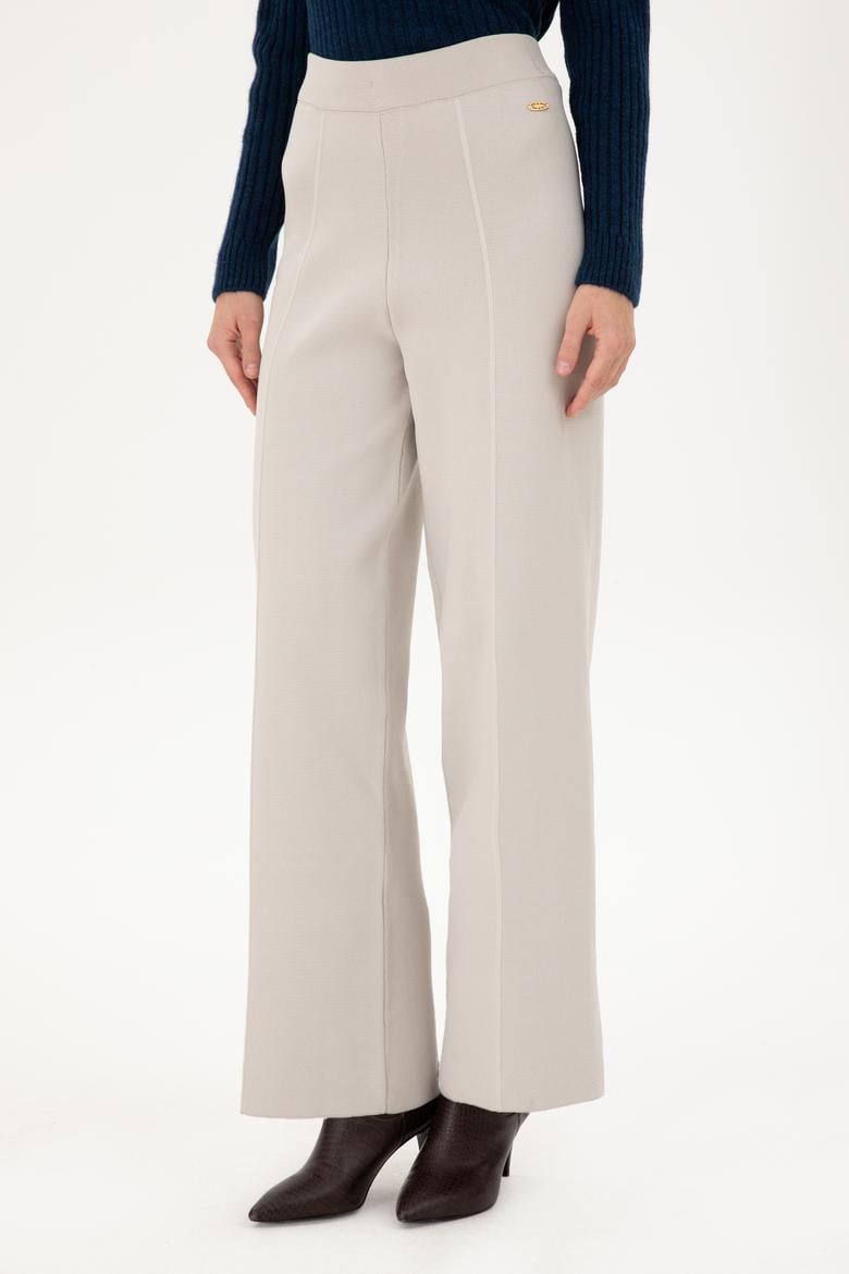 Kadın Taş Loose Fit Triko Pantolon - 50293068019