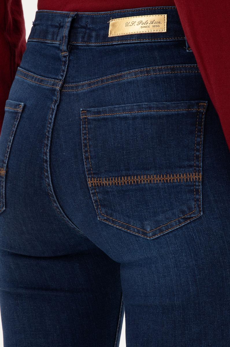 Kadın Koyu Mavi Jean Pantolon