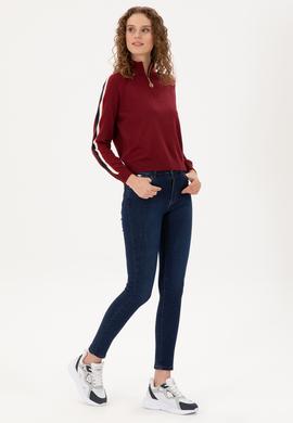 Kadın Koyu Mavi Jean Pantolon - 50289332006